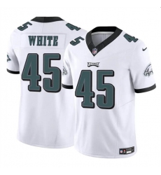 Youth Philadelphia Eagles 45 Devin White White 2023 F U S E Vapor Untouchable Limited Stitched Football Jersey
