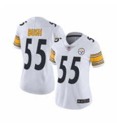 Womens Pittsburgh Steelers 55 Devin Bush White Vapor Untouchable Limited Player Football Jersey