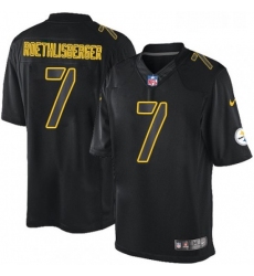 Youth Nike Pittsburgh Steelers 7 Ben Roethlisberger Limited Black Impact NFL Jersey