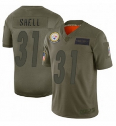 Youth Pittsburgh Steelers 31 Donnie Shell Limited Camo 2019 Salute to Service Football Jersey