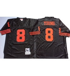 Men San Francisco 49ers Steve Young Black M&N Throwback Jersey