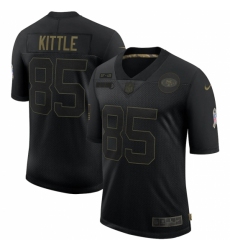 Men's San Francisco 49ers #85 George Kittle Black 2020 Salute To Service Limited Jersey