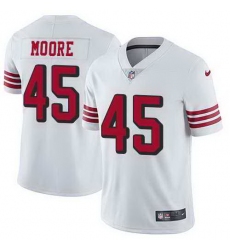 Nike 49ers 45 Tarvarius Moore White Color Rush Vapor Untouchable Limited Jersey