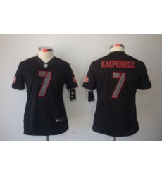 Women Nike San Francisco 49ers 7# Colin Kaepernick Black Jerseys[Impact Limited]