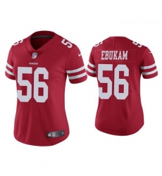 Women San Francisco 49ers 56 Samson Ebukam Red Vapor limited Jersey