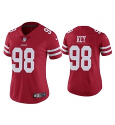 Women San Francisco 49ers 98 Arden Key Red Vapor limited Jersey