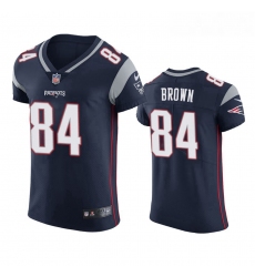 Men Nike New England Patriots 84 Antonio Brown Navy Blue Vapor Elite Jersey