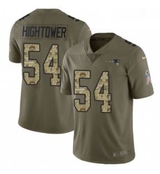 Mens Nike New England Patriots 54 Donta Hightower Limited OliveCamo 2017 Salute to Service NFL Jersey