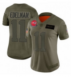 Womens New England Patriots 11 Julian Edelman Limited Camo 2019 Salute to Service Football Jersey