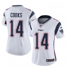 Womens Nike New England Patriots 14 Brandin Cooks White Vapor Untouchable Limited Player NFL Jersey