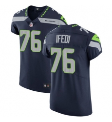 Men Nike Seahawks #76 Germain Ifedi Steel Blue Team Color Stitched NFL Vapor Untouchable Elite Jersey