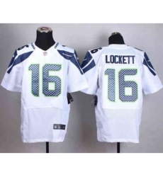 nike nfl jerseys seattle seahawks 16 lockett white[Elite]