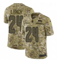 Youth Nike Seattle Seahawks 24 Marshawn Lynch Limited Camo 2018 Salute to Service NFL Jersey