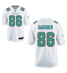 Men Nike Miami Dolphins ORONDE GADSDEN #28 White Vapor Limited Jersey