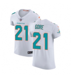 Nike Dolphins #21 Frank Gore White Mens Stitched NFL Vapor Untouchable Elite Jersey