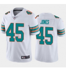 Nike Dolphins 45 Brandon Jones White Throwback Vapor Untouchable Limited Jersey