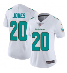 Nike Dolphins #20 Reshad Jones White Womens Stitched NFL Vapor Untouchable Limited Jersey