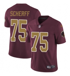 Nike Redskins #75 Brandon Scherff Burgundy Red Alternate Mens Stitched NFL Vapor Untouchable Limited Jersey