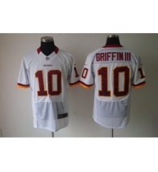 Nike Washington Redskins 10 Robert Griffin III White Elite NFL Jersey