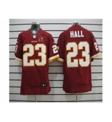 Nike Washington Redskins 23 DeAngelo Hall Red Elite 80TH Patch NFL Jersey