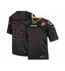 Nike Washington Redskins 98 Brian Orakpo Black Elite Lights Out 80TH Patch NFL Jersey