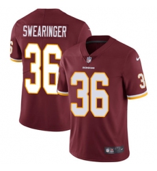 Youth Nike Redskins #36 D J Swearinger Burgundy Red Team Color Stitched NFL Vapor Untouchable Limited Jersey