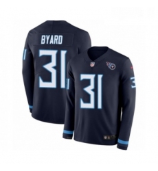 Mens Nike Tennessee Titans 31 Kevin Byard Limited Navy Blue Therma Long Sleeve NFL Jersey