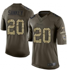 Nike Titans #20 Bishop Sankey Green Mens Stitched NFL Limited Salute to Service Jersey