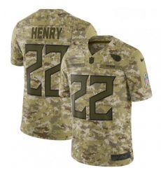 Youth Nike Tennessee Titans 22 Derrick Henry Limited Camo 2018 Salute to Service NFL Jersey