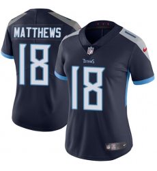 Nike Titans #18 Rishard Matthews Navy Blue Alternate Womens Stitched NFL Vapor Untouchable Limited Jersey