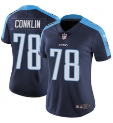 Nike Titans #78 Jack Conklin Navy Blue Alternate Womens Stitched NFL Vapor Untouchable Limited Jersey