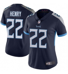 Women Tennessee Titans 22 Derrick Henry Blue Vapor Untouchable Limited Jersey