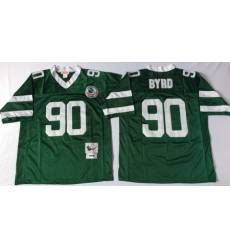 Jets 90 Dennis Byrd Green Throwback Jersey