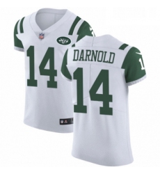 Mens Nike New York Jets 14 Sam Darnold White Vapor Untouchable Elite Player NFL Jersey