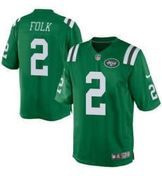 Nike Jets #2 Nick Folk Green Mens Stitched NFL Elite Rush Jersey