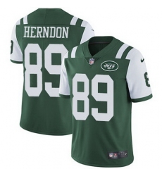 Nike Jets #89 Chris Herndon Green Team Color Mens Stitched NFL Vapor Untouchable Limited Jersey