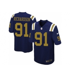 Nike New York Jets 91 Sheldon Richardson Blue Limited Alternate NFL Jersey