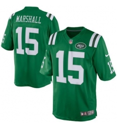 Nike Jets #15 Brandon Marshall Green Youth Stitched NFL Elite Rush Jersey