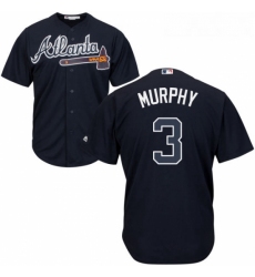 Youth Majestic Atlanta Braves 3 Dale Murphy Replica Blue Alternate Road Cool Base MLB Jersey