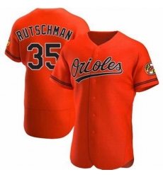 Men Baltimore Oriole #35 Adley Rutschman Orange Flex Base Stitched Baseball jersey