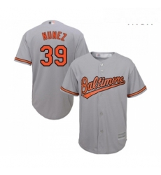 Mens Baltimore Orioles 39 Renato Nunez Replica Grey Road Cool Base Baseball Jersey 