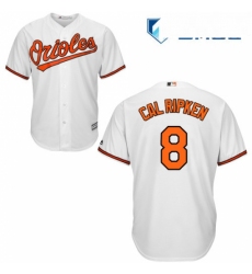 Mens Majestic Baltimore Orioles 8 Cal Ripken Replica White Home Cool Base MLB Jersey