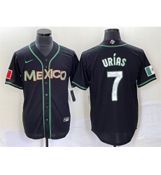 Men Mexico Baseball 7 Julio Urias 2023 Black World Baseball With Patch Classic Stitched Jersey 11