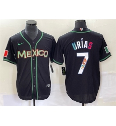 Men Mexico Baseball 7 Julio Urias 2023 Black World Baseball With Patch Classic Stitched Jersey V