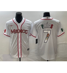Men Mexico Baseball 7 Julio Urias 2023 White World Baseball With Patch Classic Stitched Jersey 22