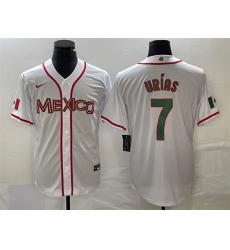 Men Mexico Baseball 7 Julio Urias 2023 White World Baseball With Patch Classic Stitched Jersey 23