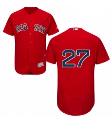 Mens Majestic Boston Red Sox 27 Carlton Fisk Red Alternate Flex Base Authentic Collection MLB Jersey