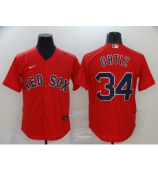 Red Sox 34 David Ortiz Red 2020 Nike Cool Base Jersey