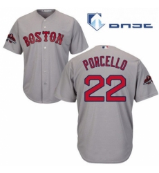 Youth Majestic Boston Red Sox 22 Rick Porcello Authentic Grey Road Cool Base 2018 World Series Champions MLB Jersey