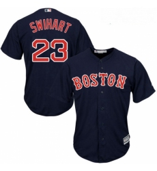 Youth Majestic Boston Red Sox 23 Blake Swihart Replica Navy Blue Alternate Road Cool Base MLB Jersey